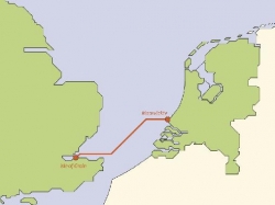 Stroomkabel BritNed in gebruik